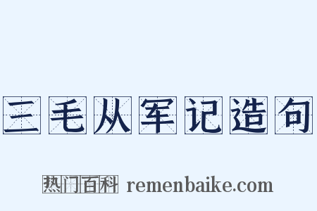 三毛从军记造句是什么意思的图片
